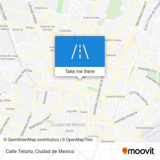 Calle Telurio map