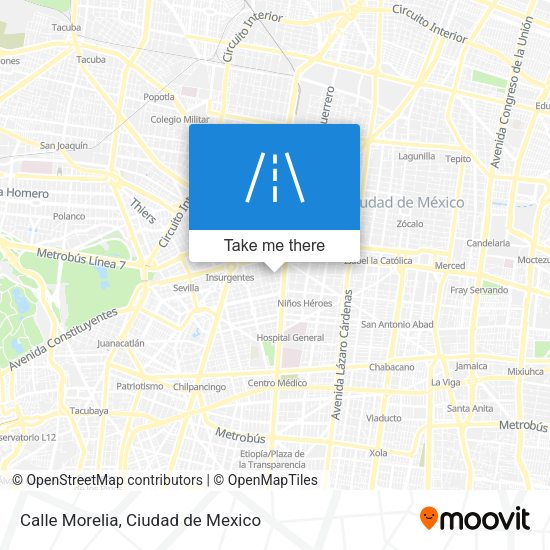 Calle Morelia map