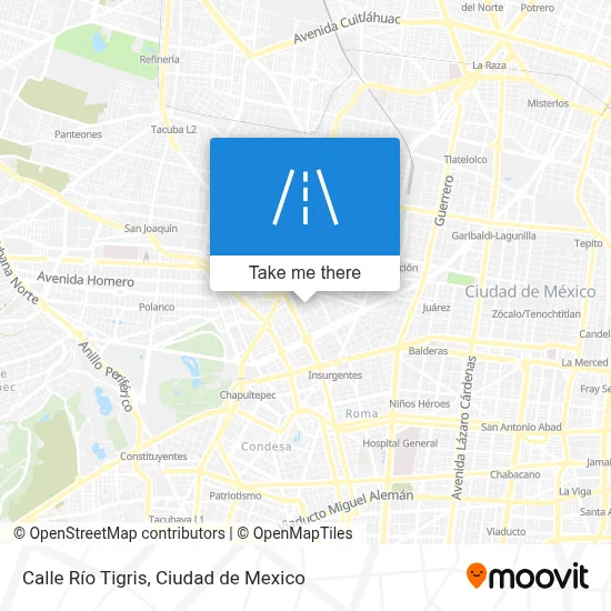 Calle Río Tigris map