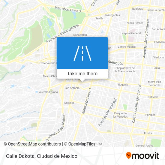 Calle Dakota map