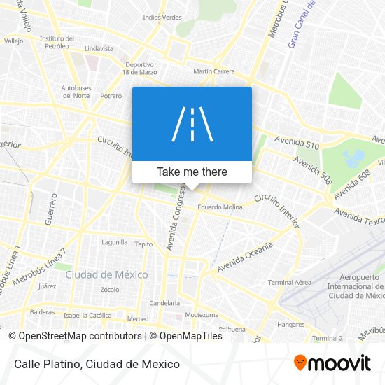 Calle Platino map
