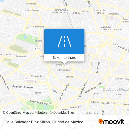 Mapa de Calle Salvador Díaz Mirón