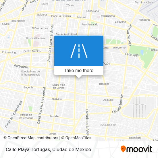 Calle Playa Tortugas map