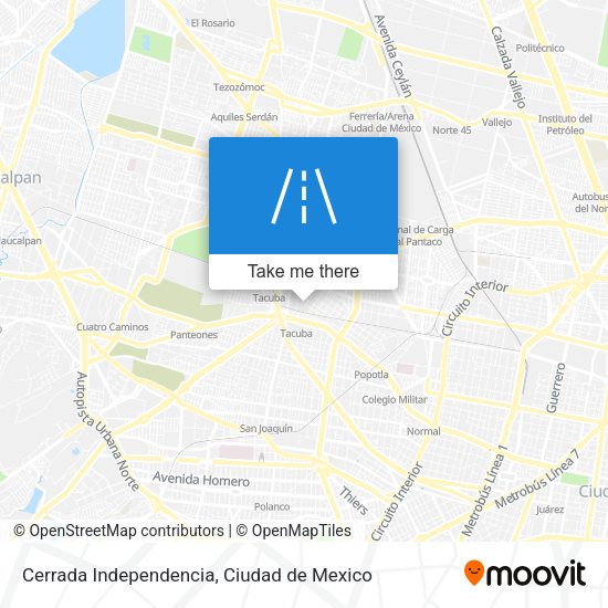 Mapa de Cerrada Independencia
