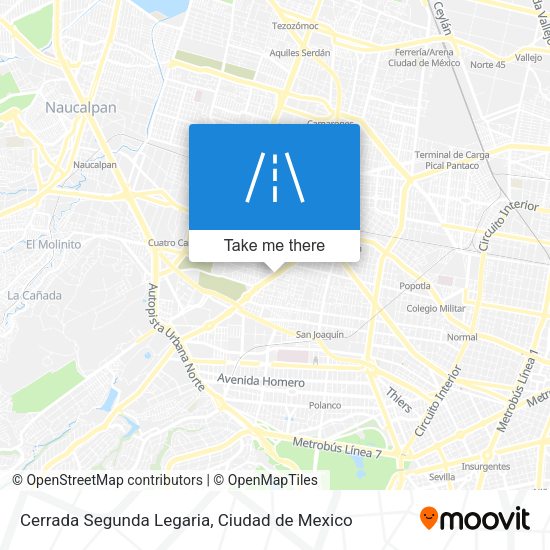 Mapa de Cerrada Segunda Legaria
