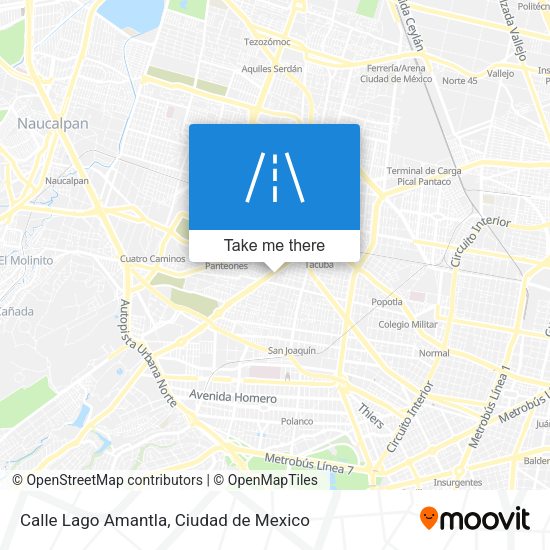 Calle Lago Amantla map