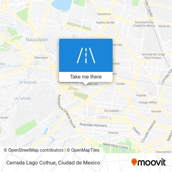 Cerrada Lago Colhue map