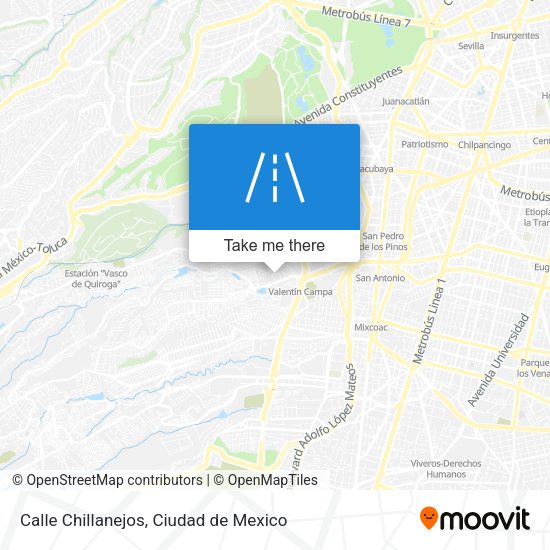 Calle Chillanejos map