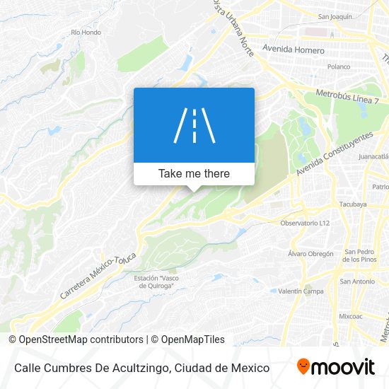 Calle Cumbres De Acultzingo map