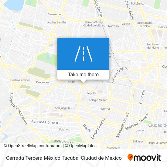 Cerrada Tercera México Tacuba map