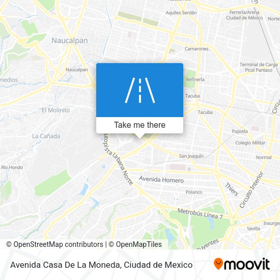 Mapa de Avenida Casa De La Moneda