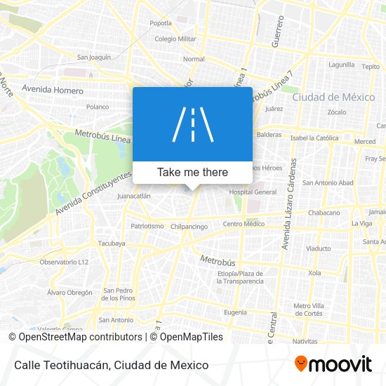 Calle Teotihuacán map