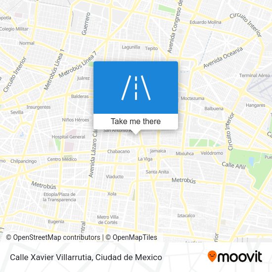 Mapa de Calle Xavier Villarrutia