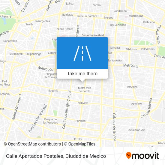 Mapa de Calle Apartados Postales
