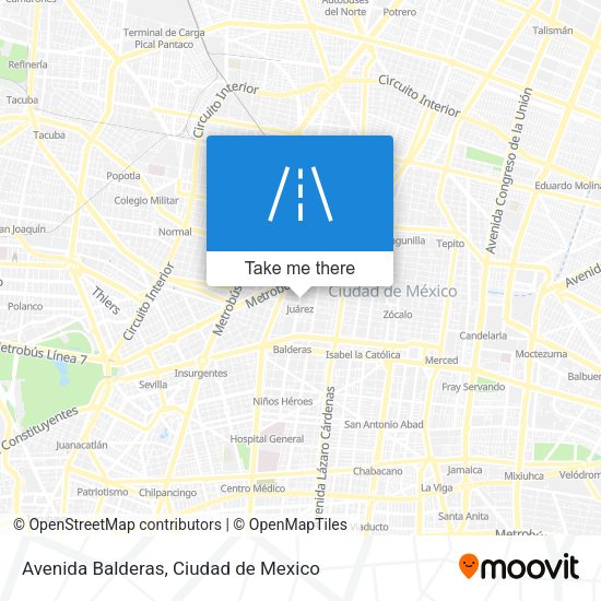 Avenida Balderas map