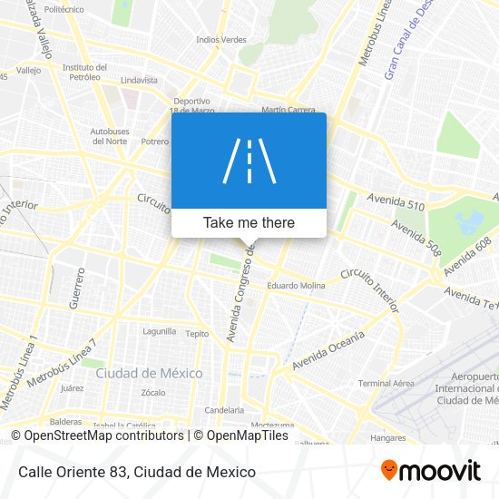 Mapa de Calle Oriente 83