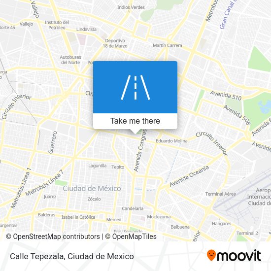 Calle Tepezala map