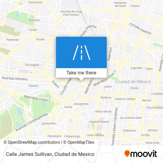Calle James Sullivan map