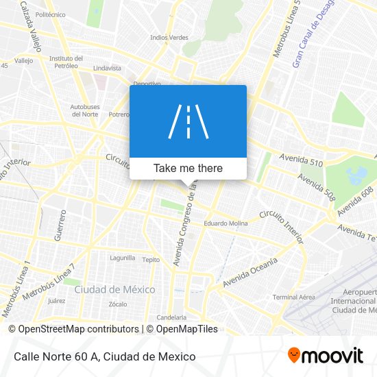Mapa de Calle Norte 60 A