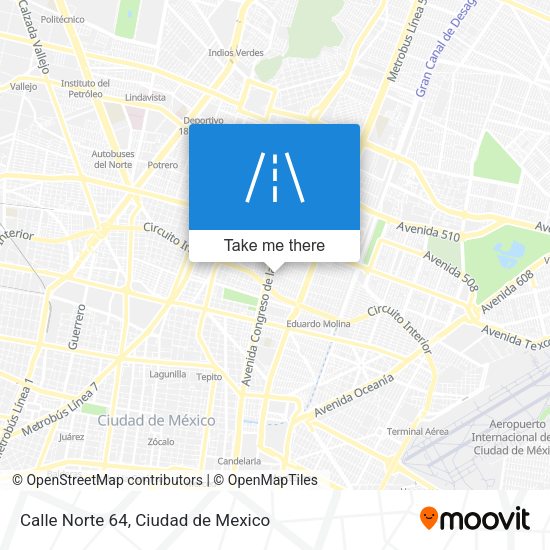 Calle Norte 64 map