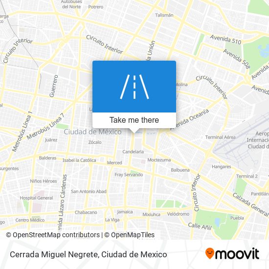 Cerrada Miguel Negrete map