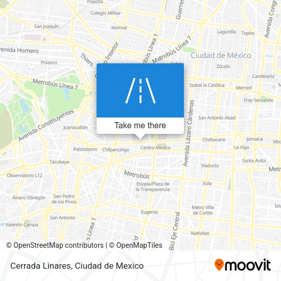 Cerrada Linares map