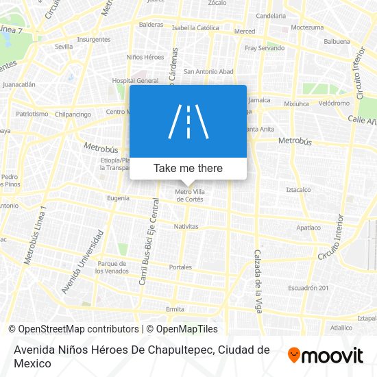 Avenida Niños Héroes De Chapultepec map