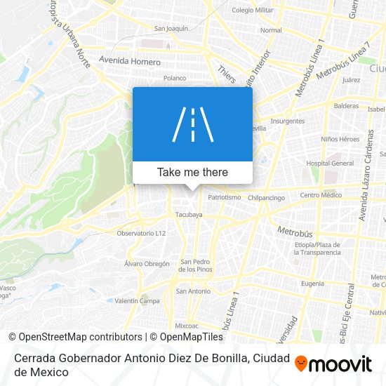 Cerrada Gobernador Antonio Diez De Bonilla map