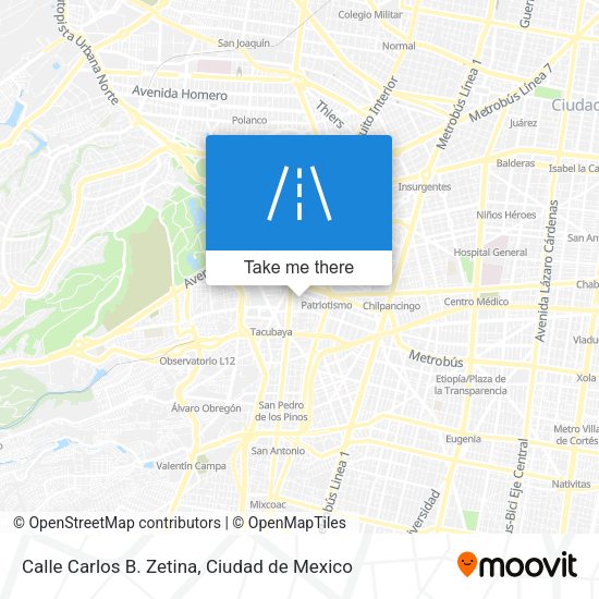 Calle Carlos B. Zetina map