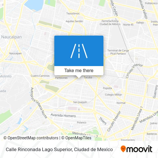 Calle Rinconada Lago Superior map