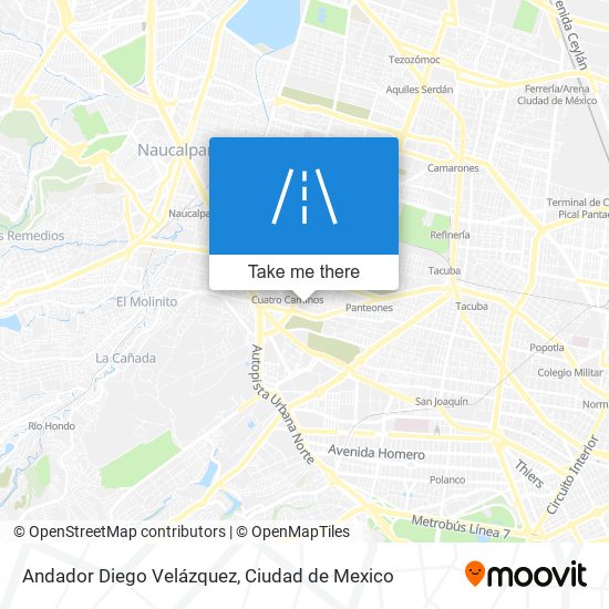 Andador Diego Velázquez map