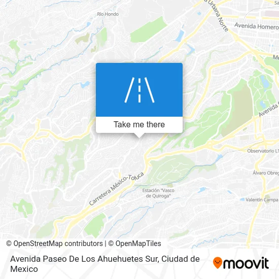 Avenida Paseo De Los Ahuehuetes Sur map