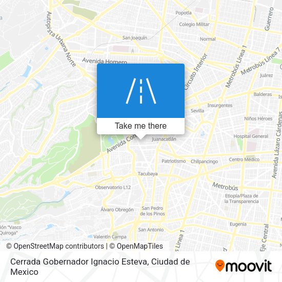 Cerrada Gobernador Ignacio Esteva map