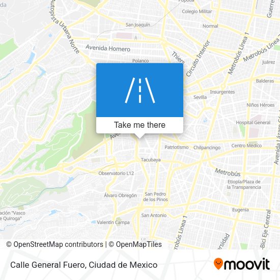 Mapa de Calle General Fuero