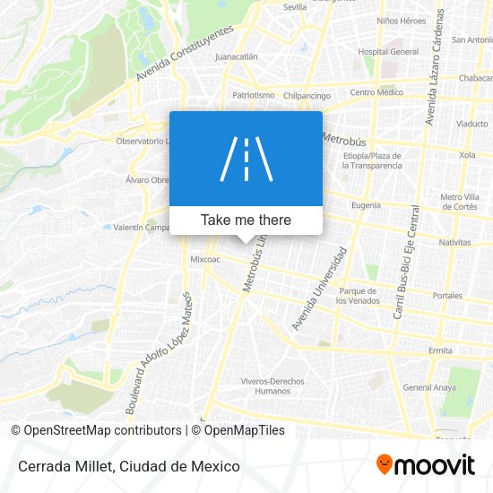 Mapa de Cerrada Millet