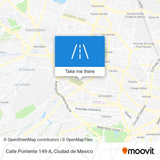 Calle Poniente 149-A map