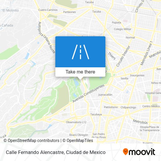 Mapa de Calle Fernando Alencastre