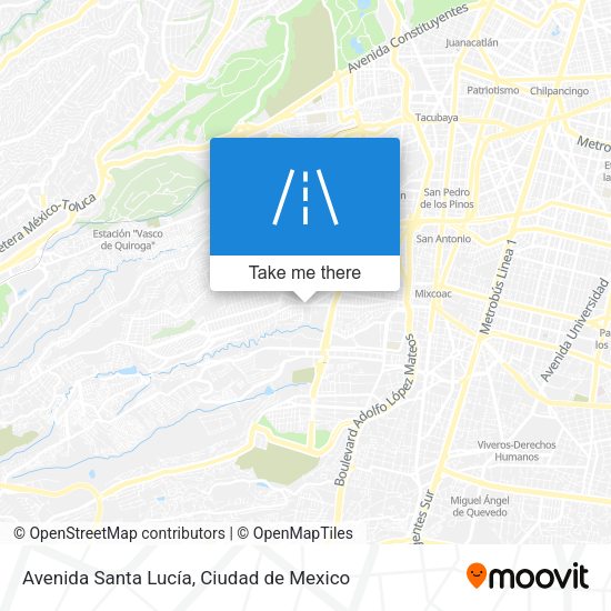 Avenida Santa Lucía map