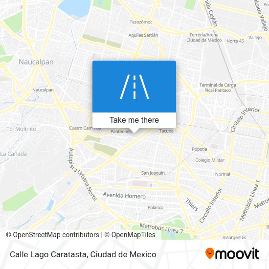 Calle Lago Caratasta map