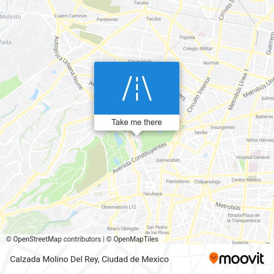 Calzada Molino Del Rey map