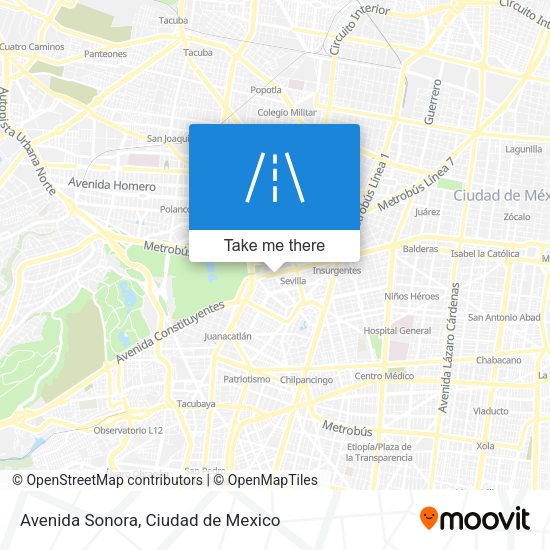 Avenida Sonora map