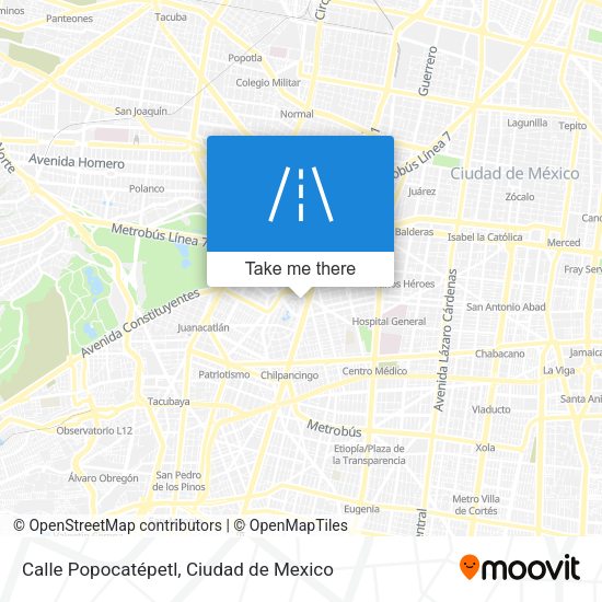 Mapa de Calle Popocatépetl