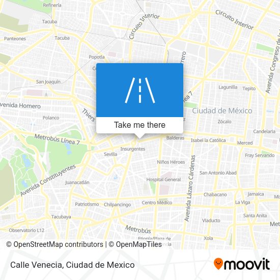 Calle Venecia map