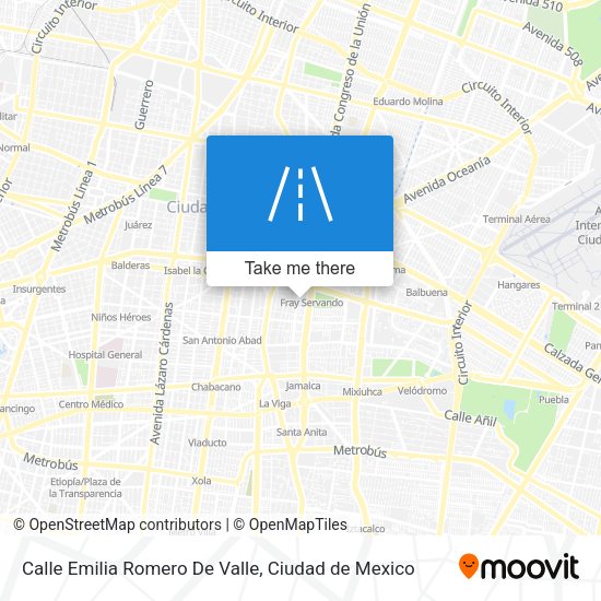 Mapa de Calle Emilia Romero De Valle