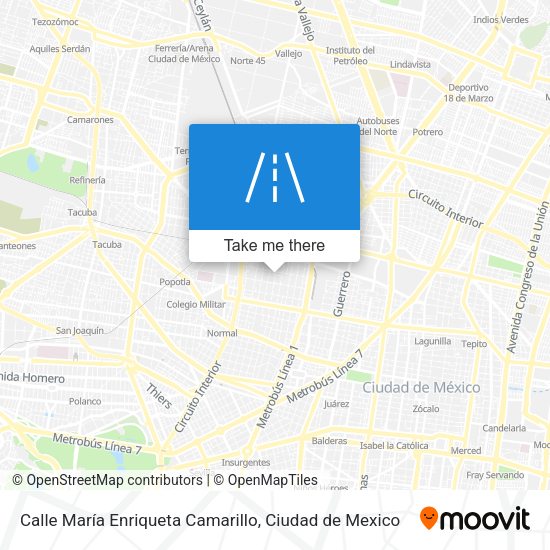 Mapa de Calle María Enriqueta Camarillo