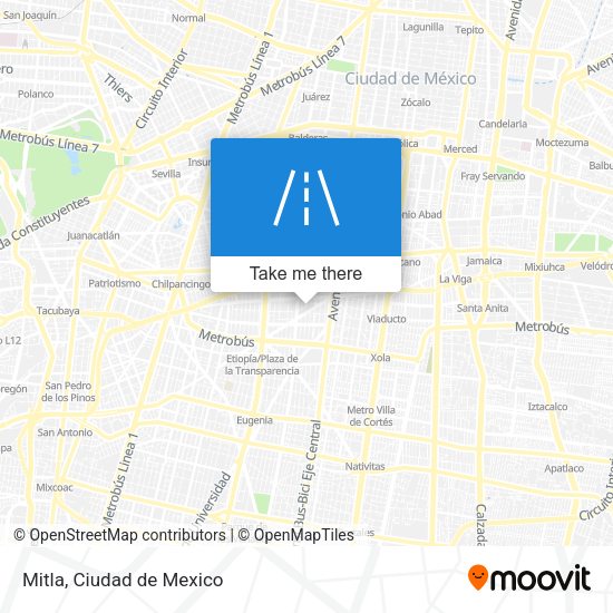 Mapa de Mitla
