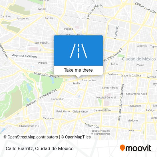 Calle Biarritz map