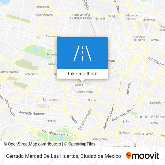 Cerrada Merced De Las Huertas map