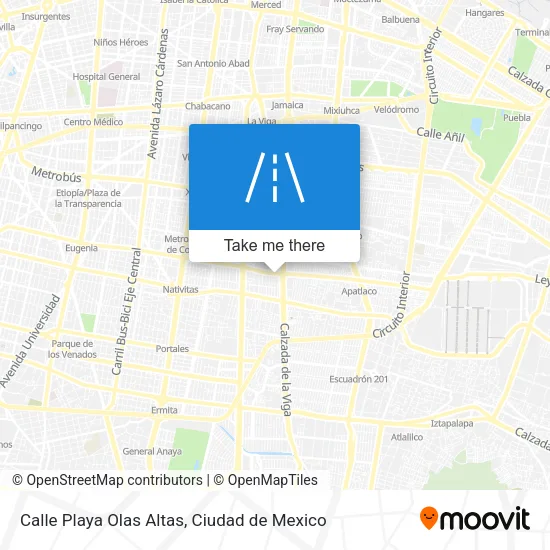 Mapa de Calle Playa Olas Altas