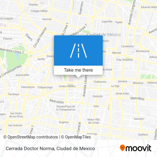 Mapa de Cerrada Doctor Norma